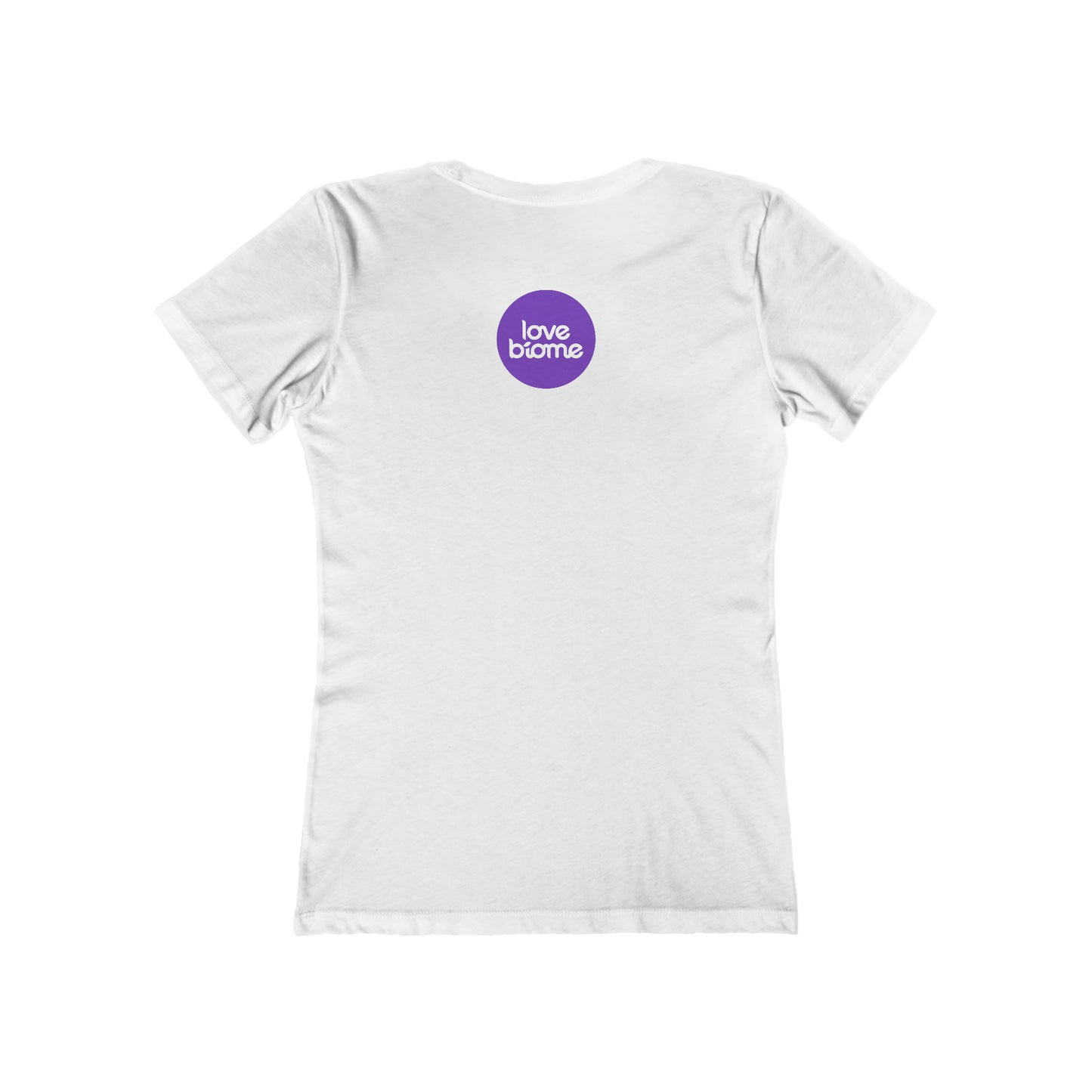 Stacked LoveBiome Logo Women's The Boyfriend Tee Next Level