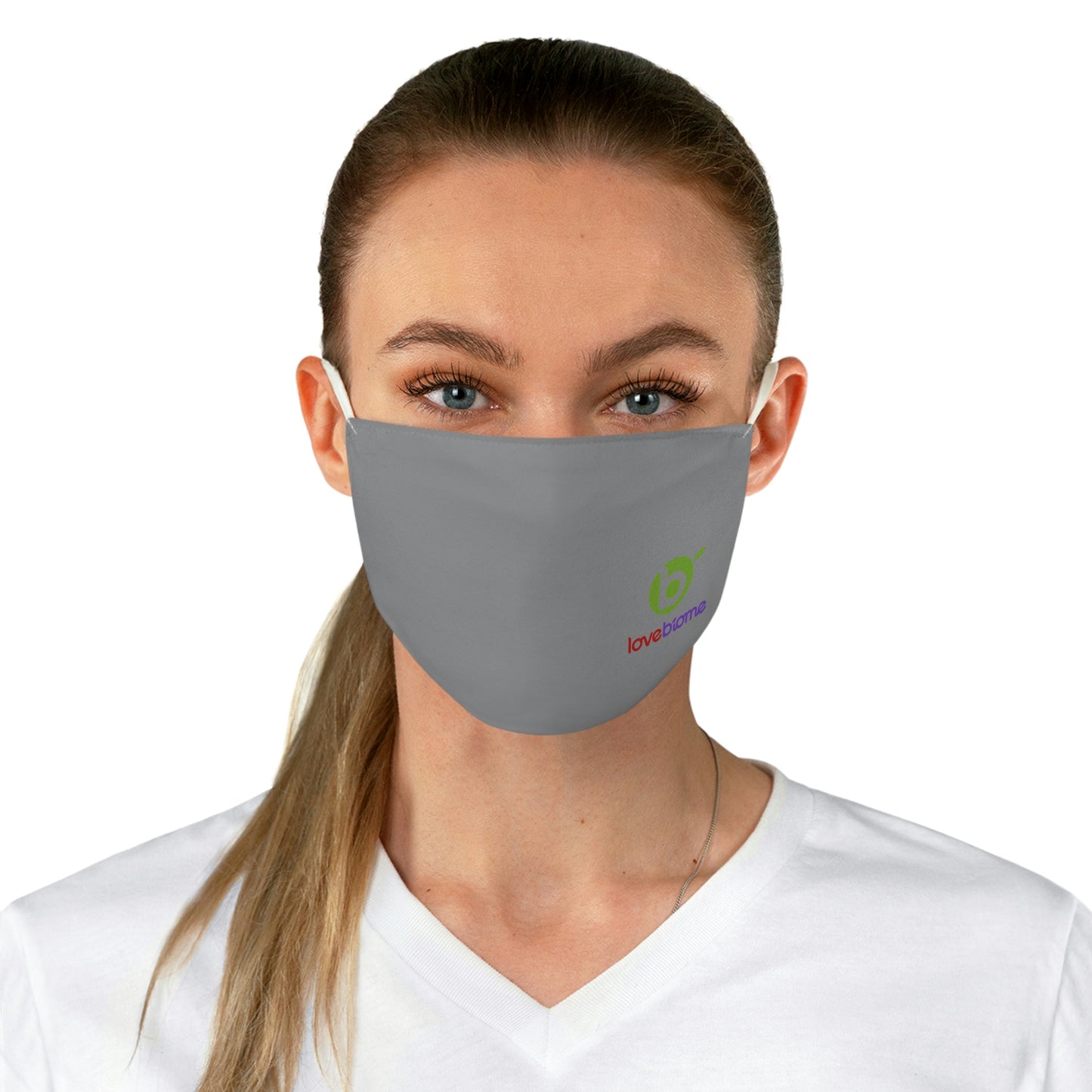 Stacked LoveBiome Logo Fabric Face Mask