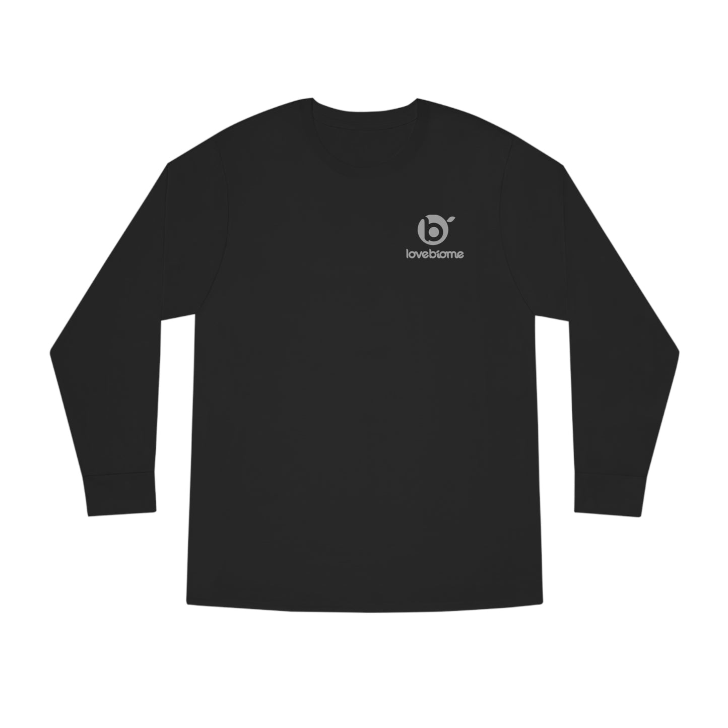 Stacked LoveBiome Logo Long Sleeve Crewneck Tee