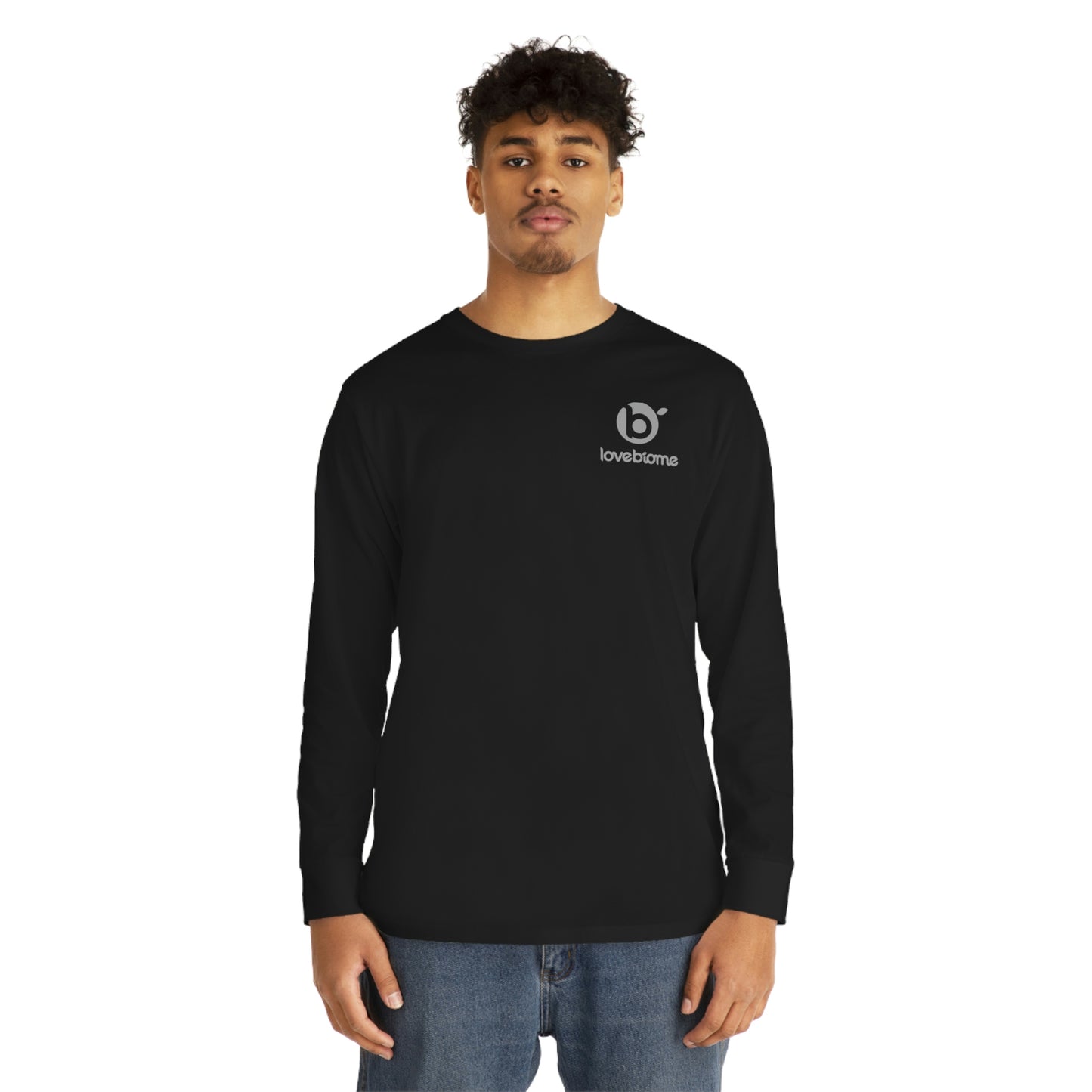 Stacked LoveBiome Logo Long Sleeve Crewneck Tee