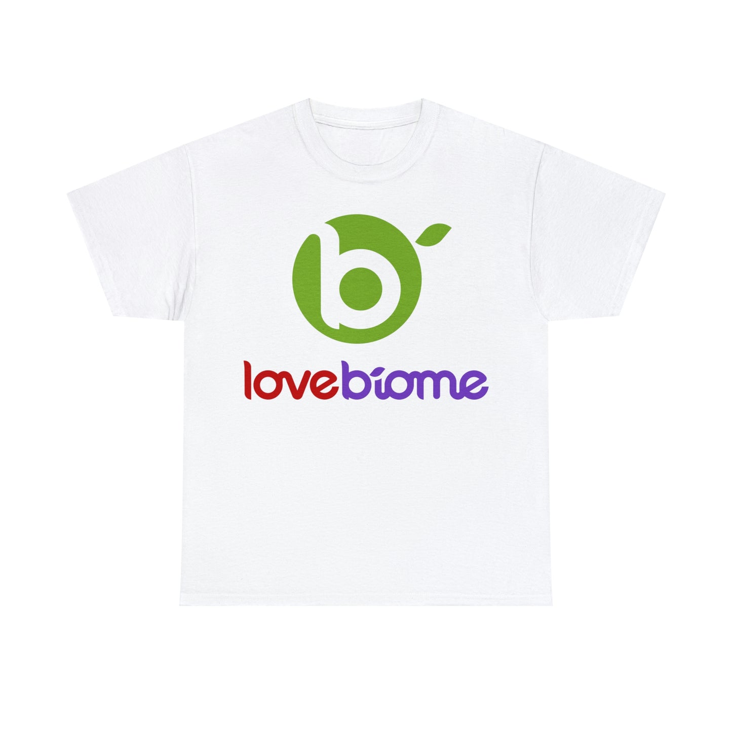 Stacked LoveBiome Logo Unisex Heavy Cotton Tee- Extended Sizes