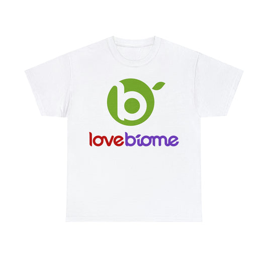 Stacked LoveBiome Logo Unisex Heavy Cotton Tee- Extended Sizes