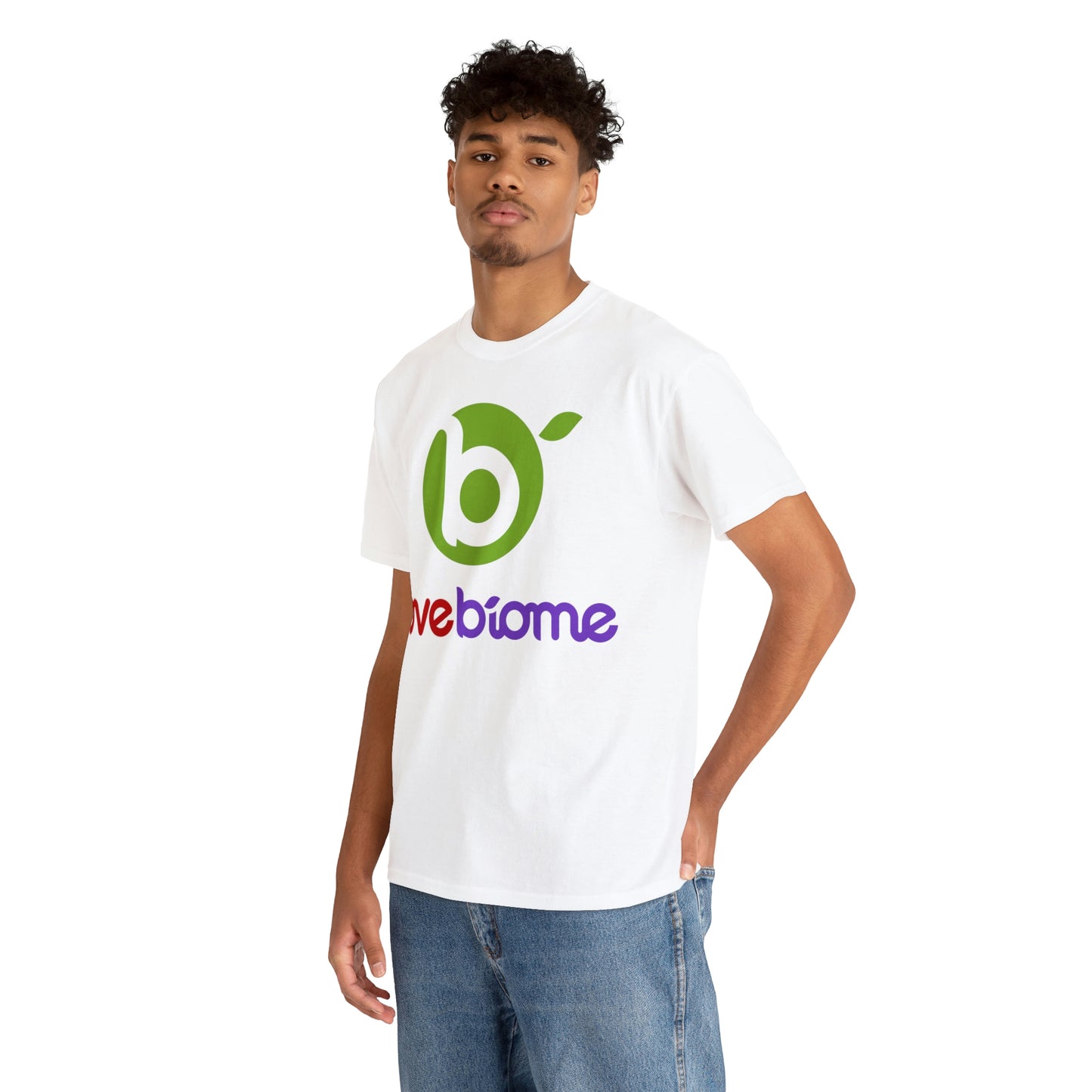 Stacked LoveBiome Logo Unisex Heavy Cotton Tee- Extended Sizes