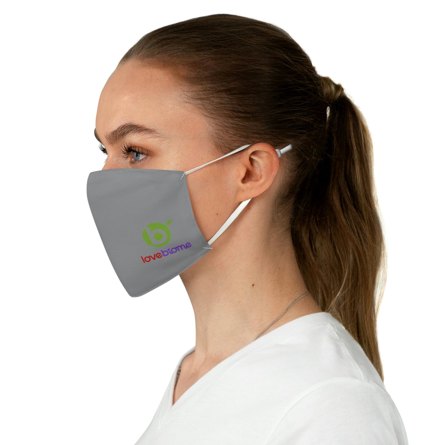 Stacked LoveBiome Logo Fabric Face Mask