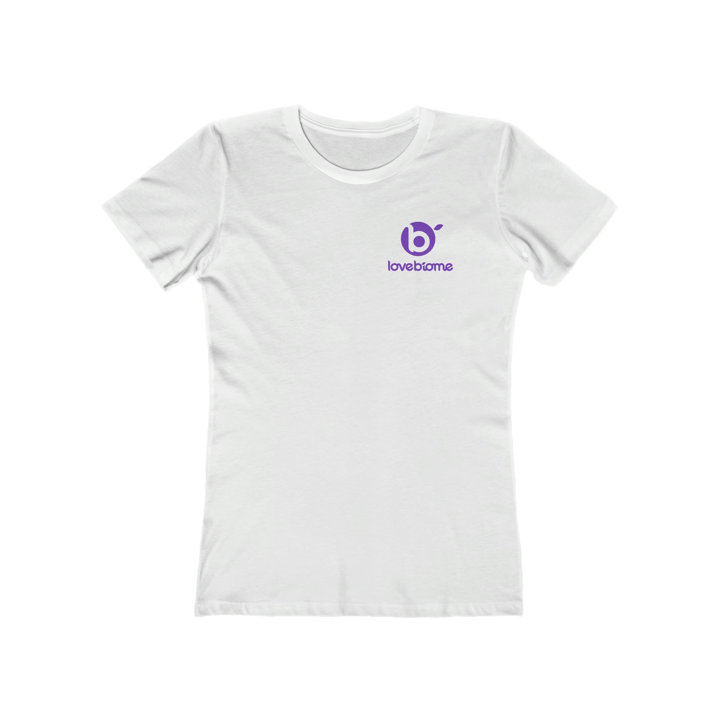 Stacked LoveBiome Logo Women's The Boyfriend Tee Next Level