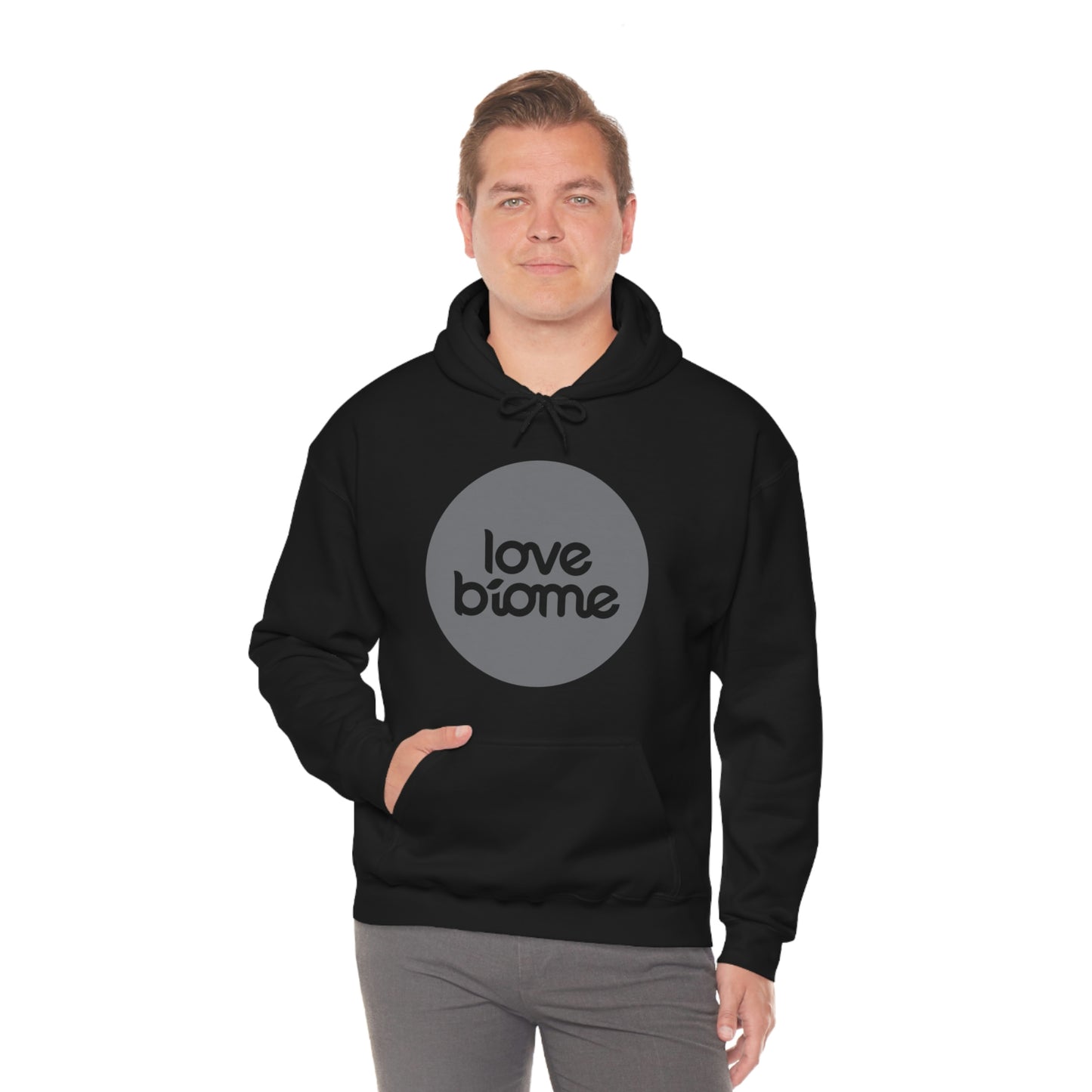 Badge LoveBiome Logo Unisex Heavy Blend™ Hooded Sweatshirt