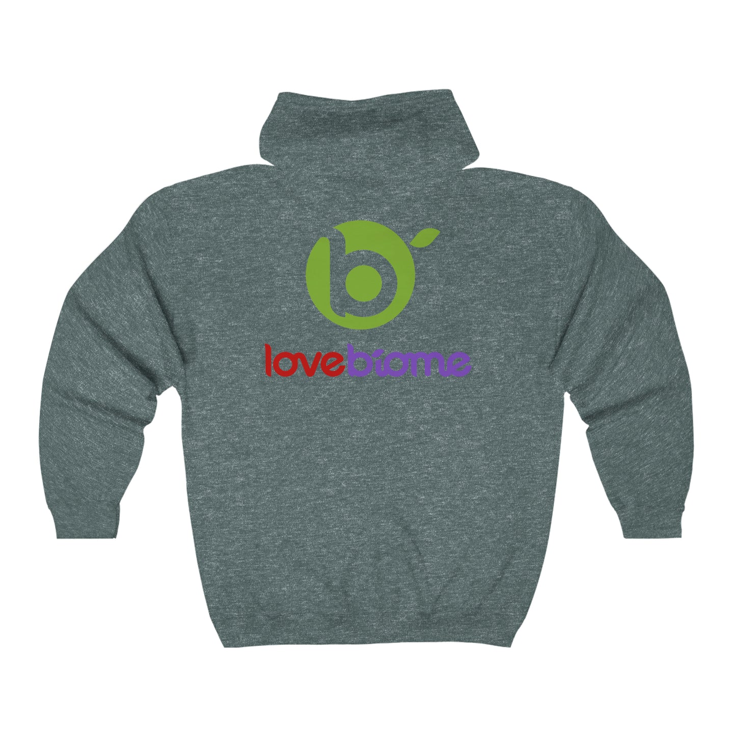 B-Icon LoveBiome Logo Unisex Heavy Blend™ Full Zip Hooded Sweatshirt