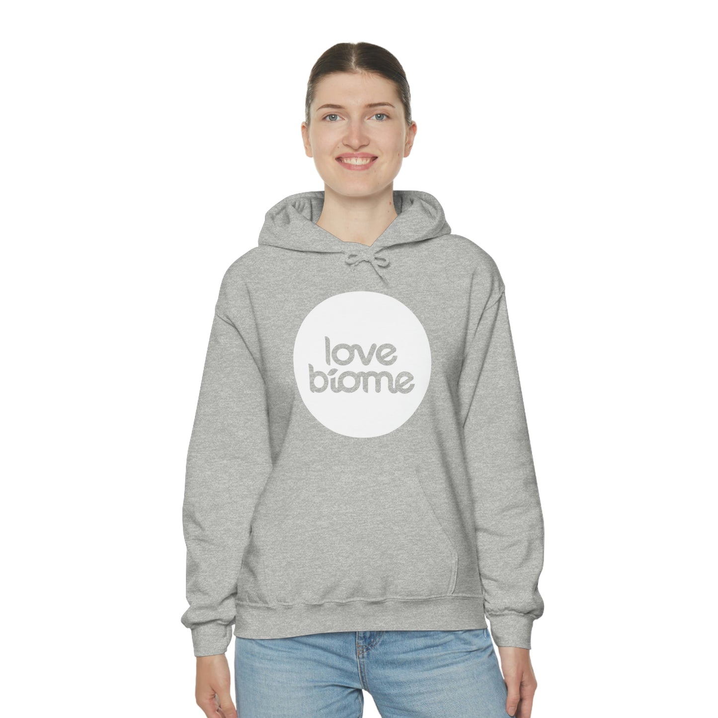 Badge LoveBiome Logo Unisex Heavy Blend™ Hooded Sweatshirt