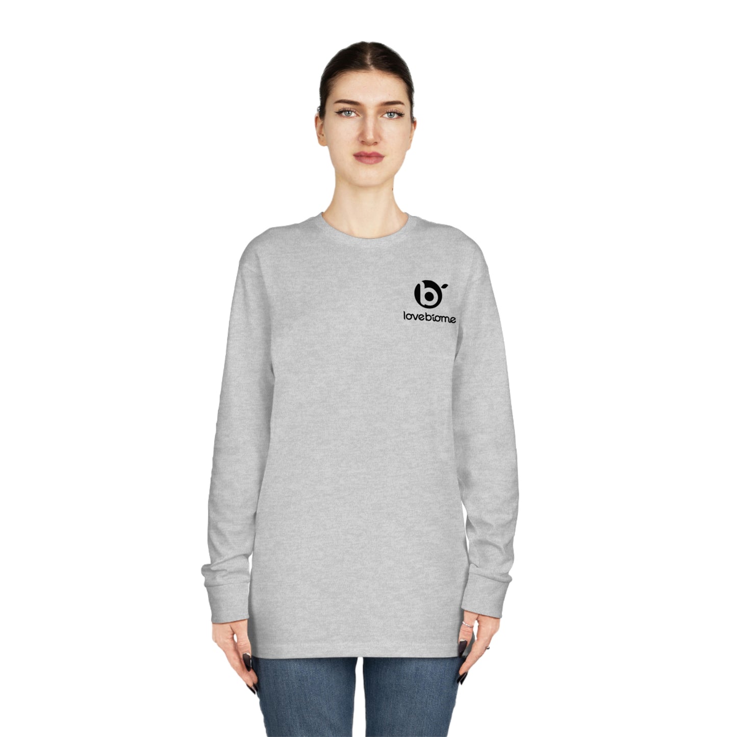 Stacked LoveBiome Logo Long Sleeve Crewneck Tee