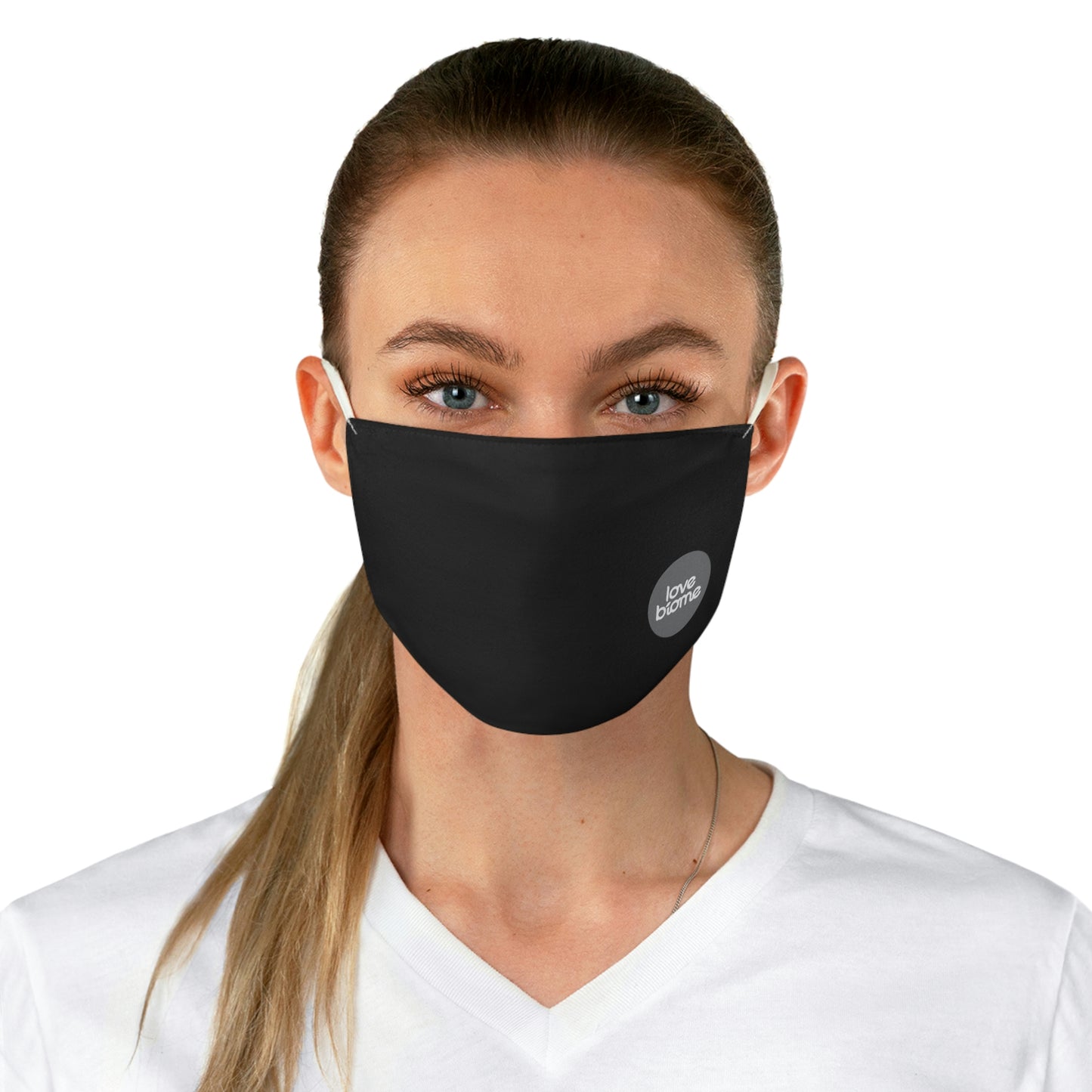 Grey Badge LoveBiome Logo Fabric Face Mask