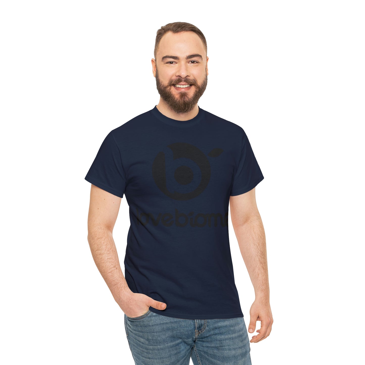 Stacked LoveBiome Logo Unisex Heavy Cotton Tee- Extended Sizes