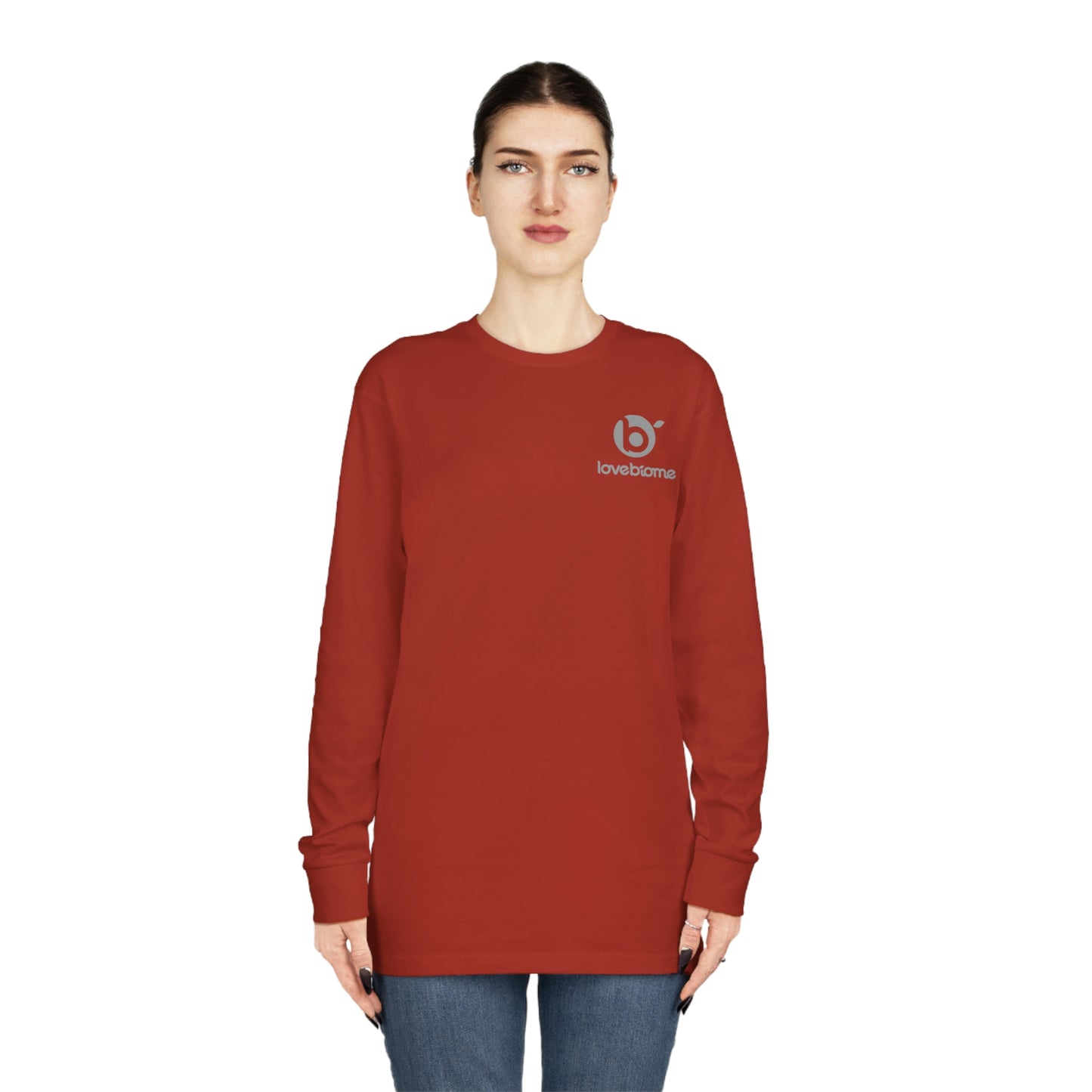 Stacked LoveBiome Logo Long Sleeve Crewneck Tee