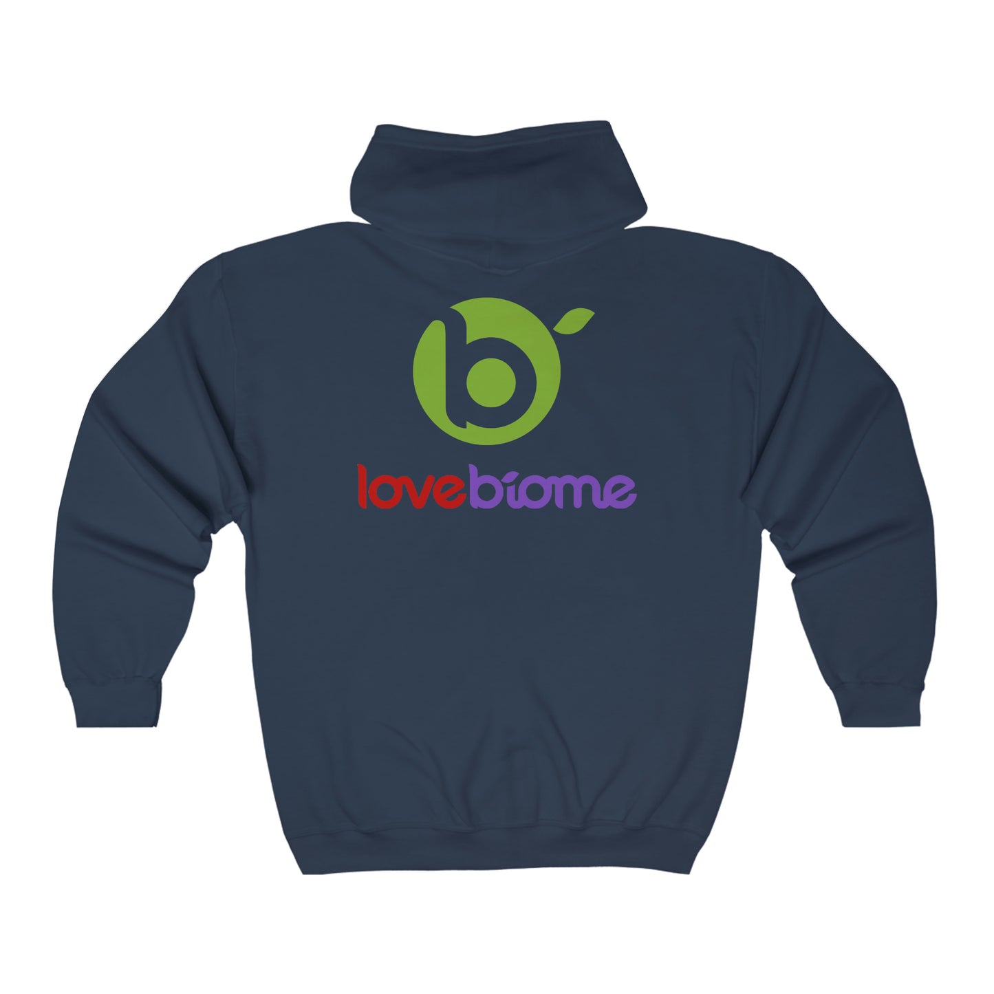 B-Icon LoveBiome Logo Unisex Heavy Blend™ Full Zip Hooded Sweatshirt