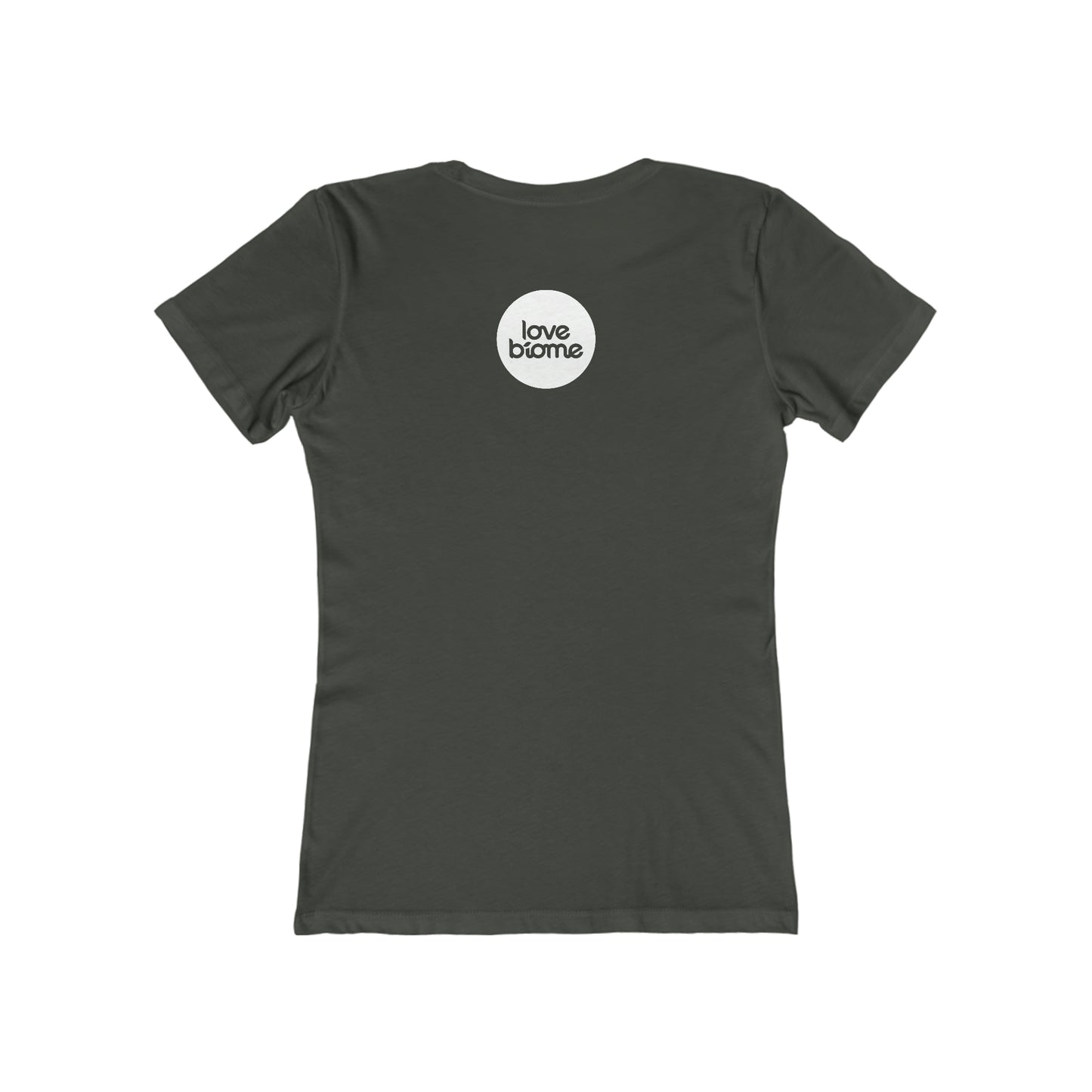 Stacked LoveBiome Logo Women's The Boyfriend Tee Next Level