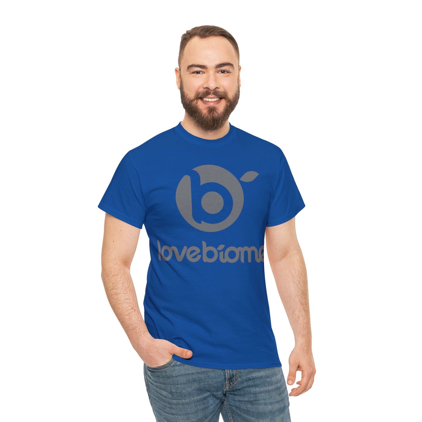 Stacked LoveBiome Logo Unisex Heavy Cotton Tee- Extended Sizes