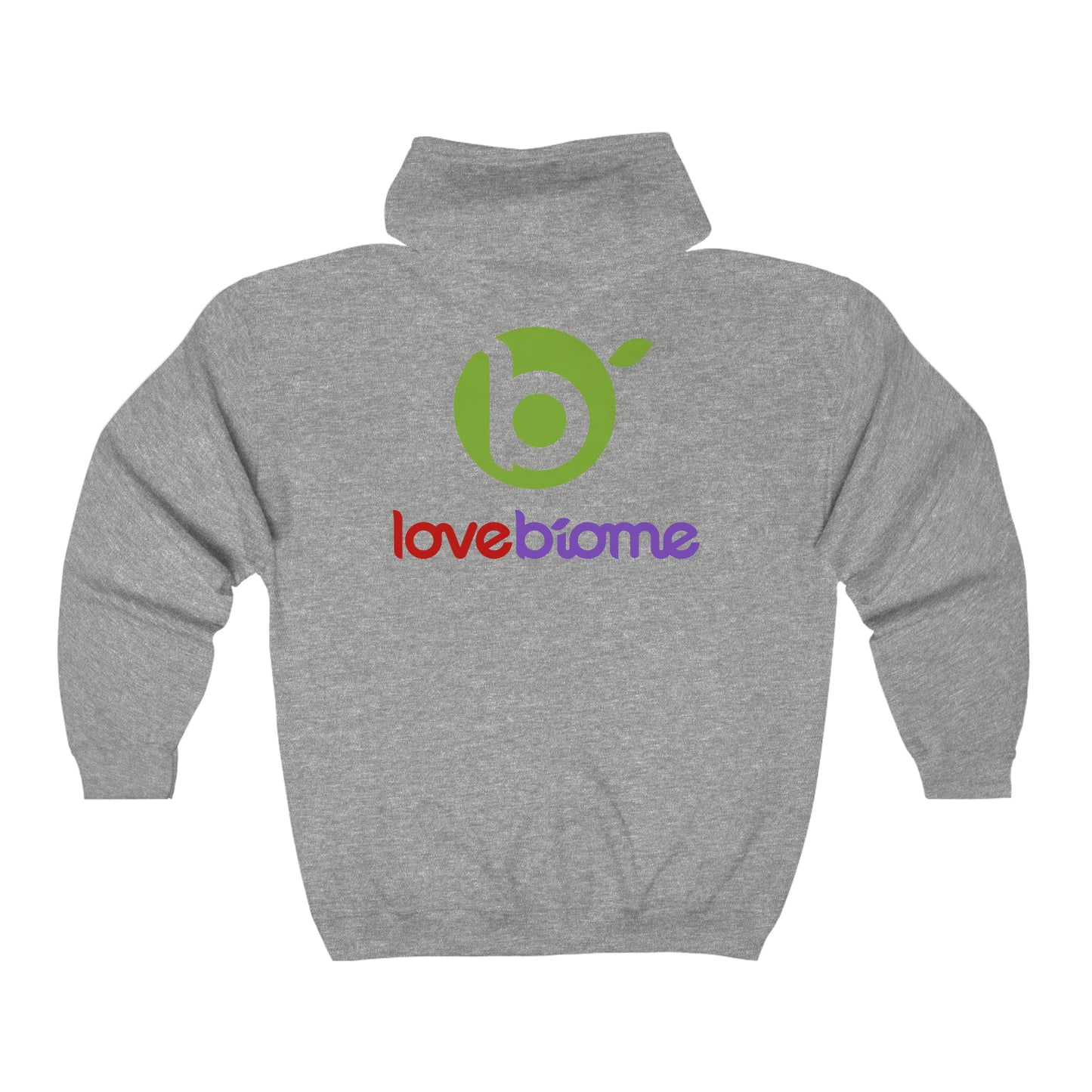 B-Icon LoveBiome Logo Unisex Heavy Blend™ Full Zip Hooded Sweatshirt