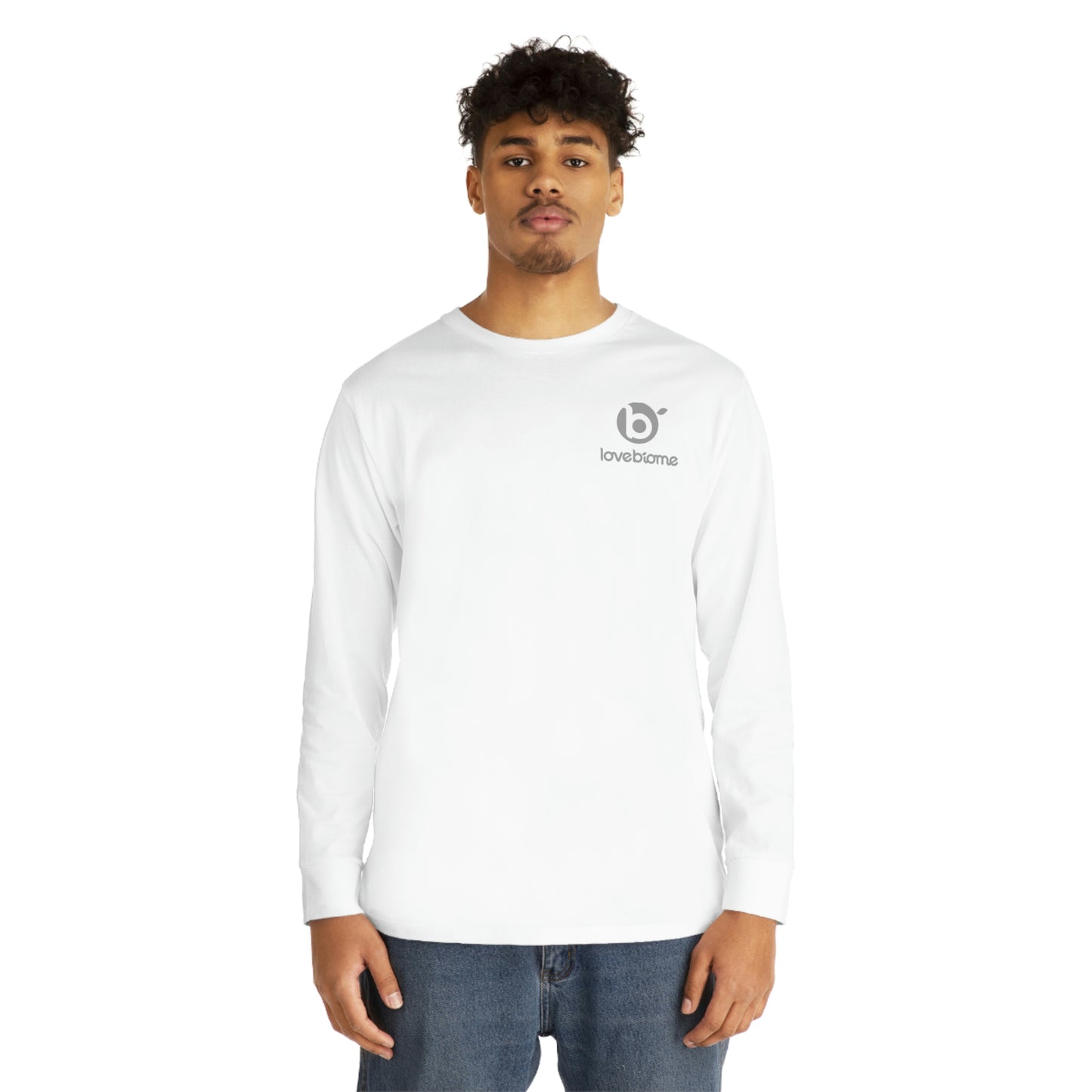 Stacked LoveBiome Logo Long Sleeve Crewneck Tee