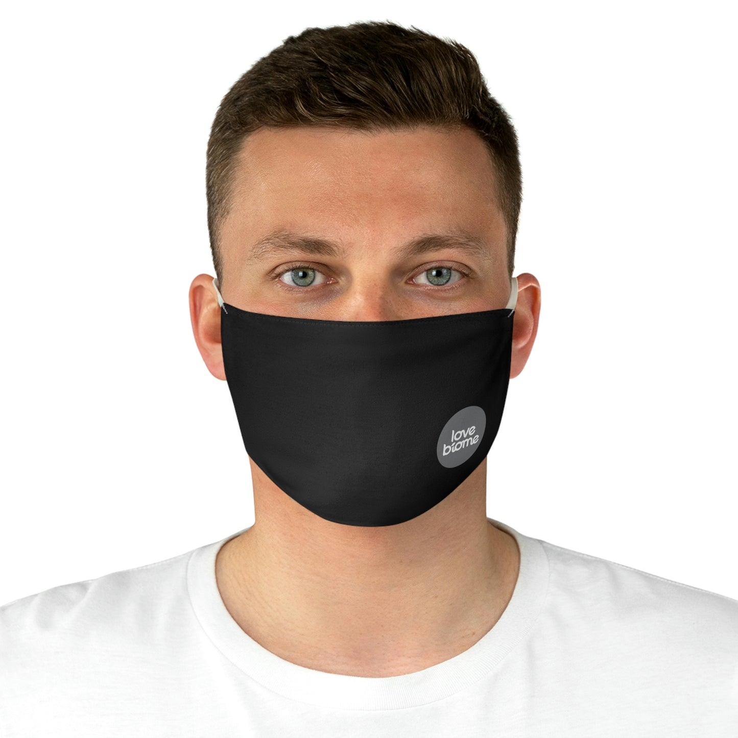 Grey Badge LoveBiome Logo Fabric Face Mask