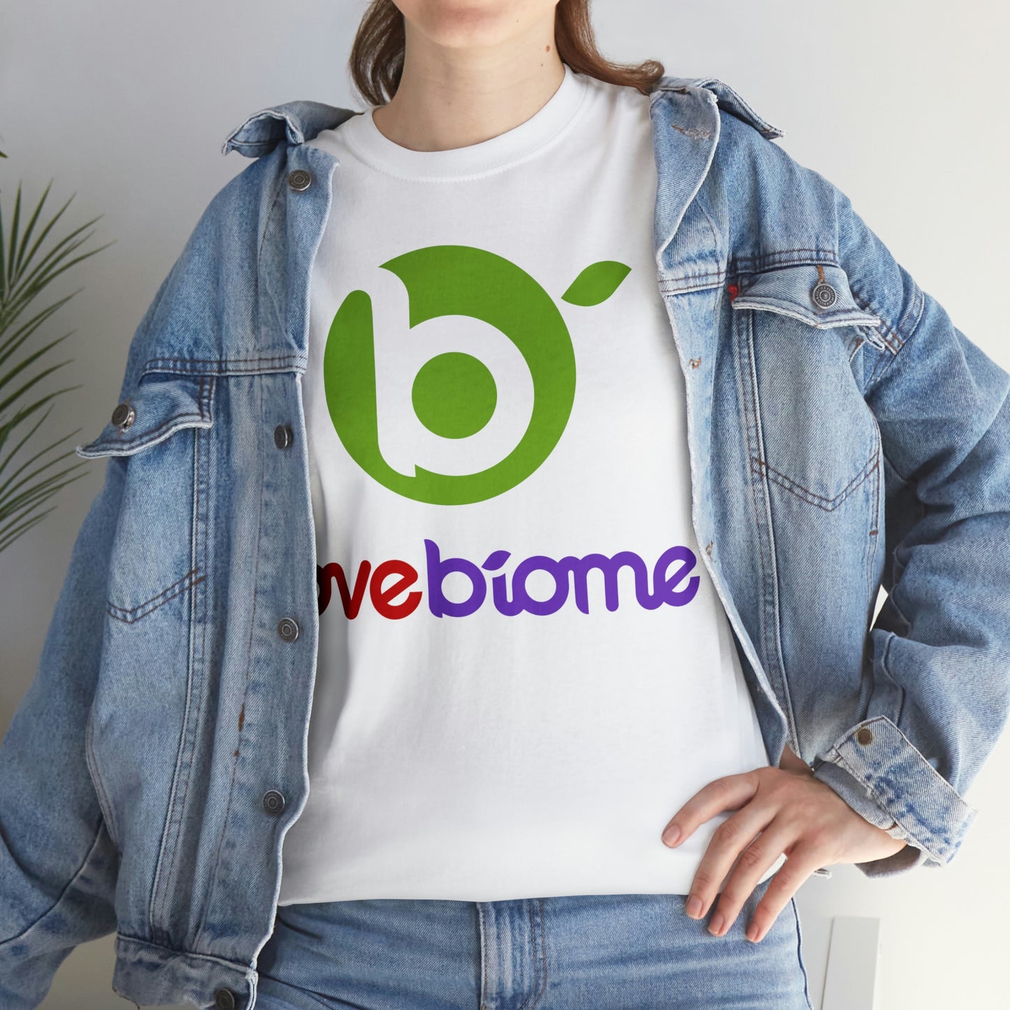 Stacked LoveBiome Logo Unisex Heavy Cotton Tee- Extended Sizes