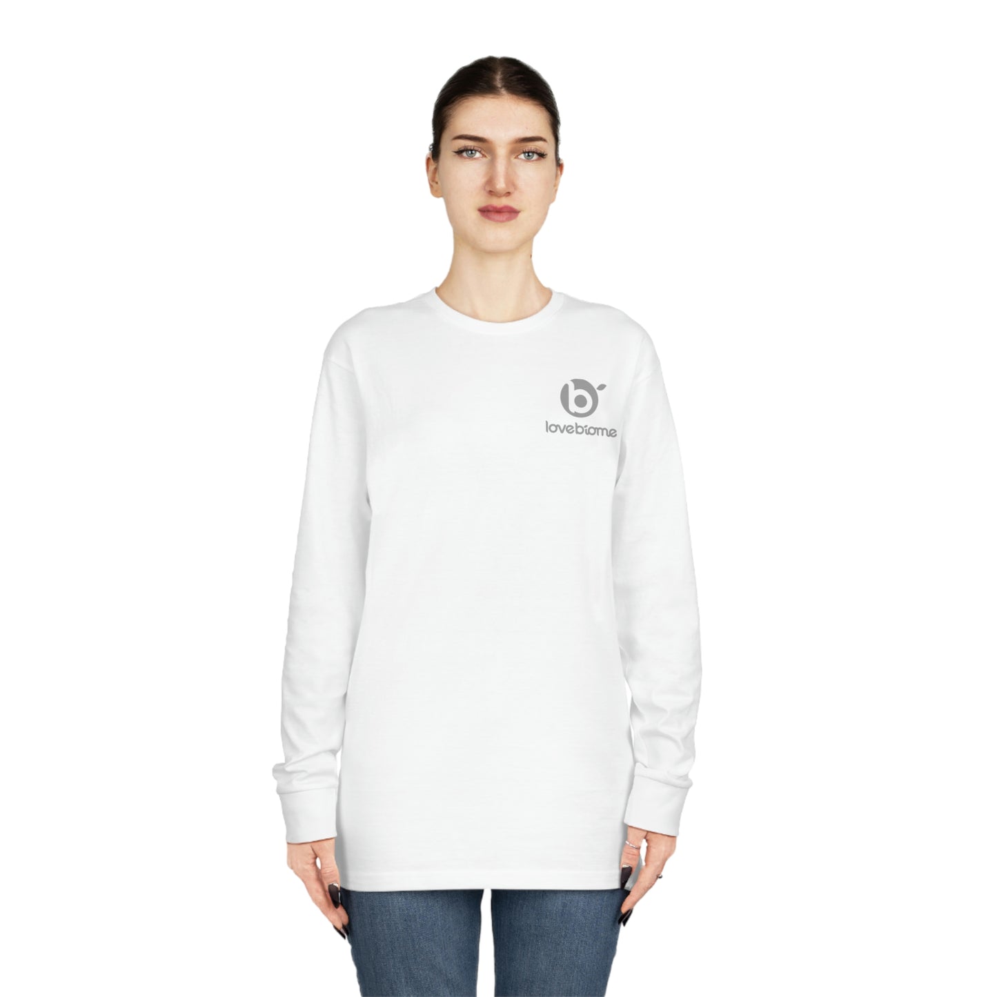 Stacked LoveBiome Logo Long Sleeve Crewneck Tee