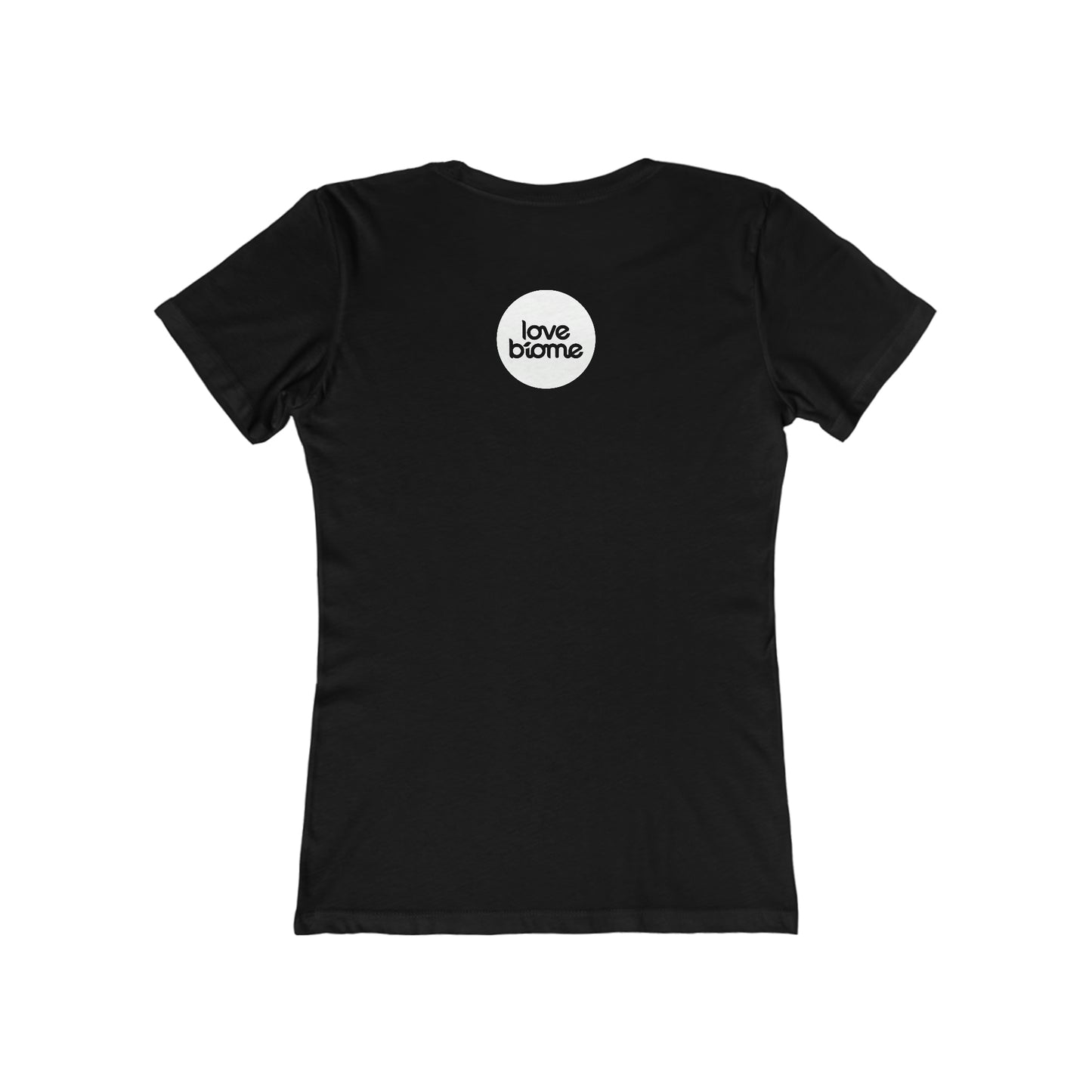 Stacked LoveBiome Logo Women's The Boyfriend Tee Next Level