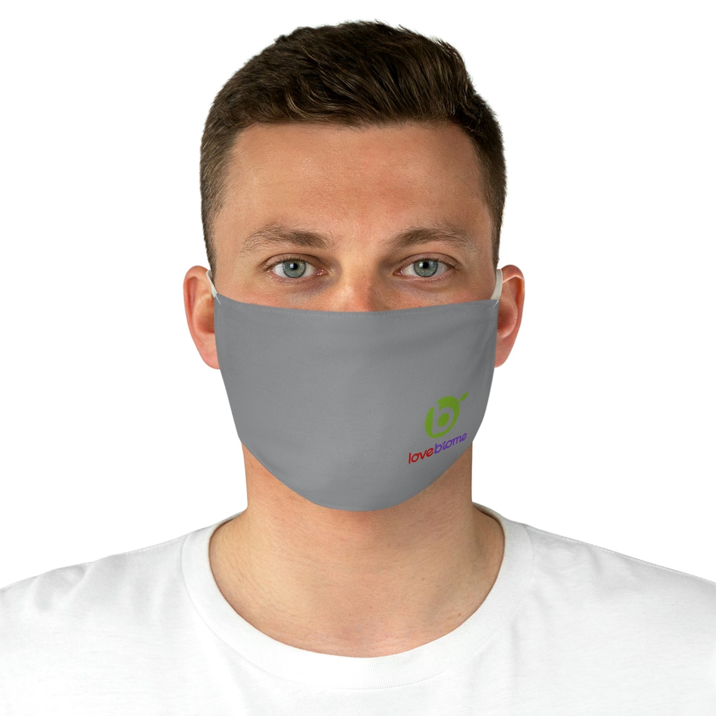 Stacked LoveBiome Logo Fabric Face Mask