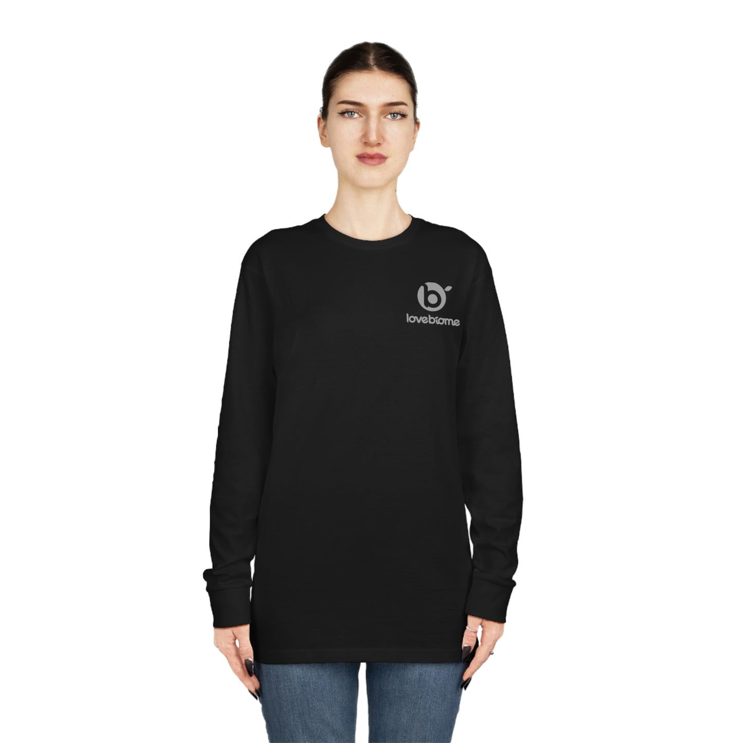 Stacked LoveBiome Logo Long Sleeve Crewneck Tee